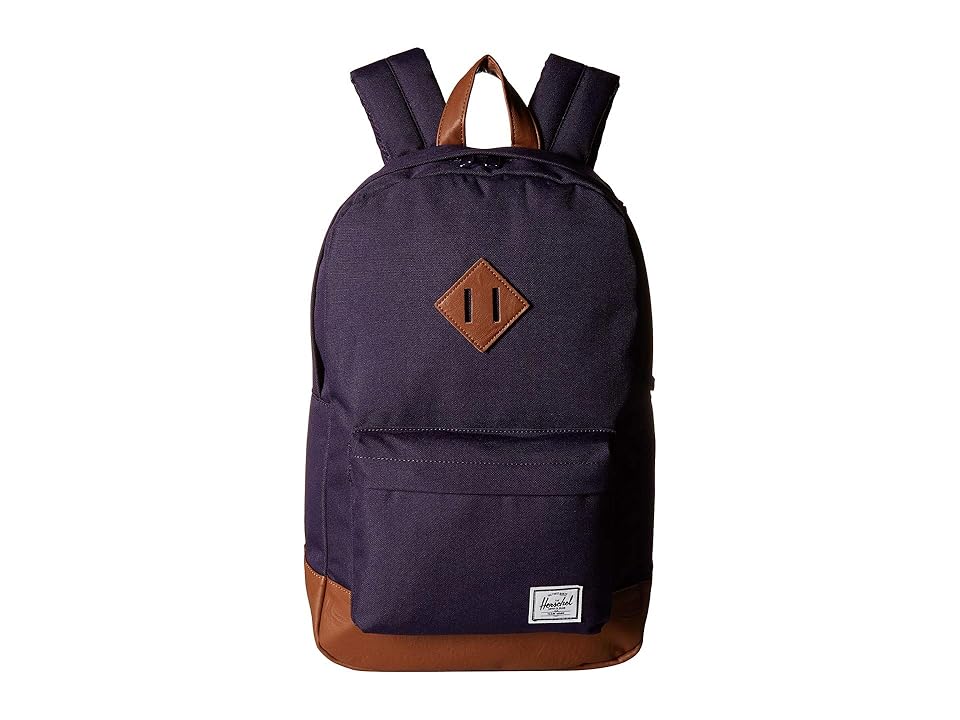 

Herschel Supply Co. Heritage Mid-Volume (Purple Velvet/Tan Synthetic Leather) Backpack Bags