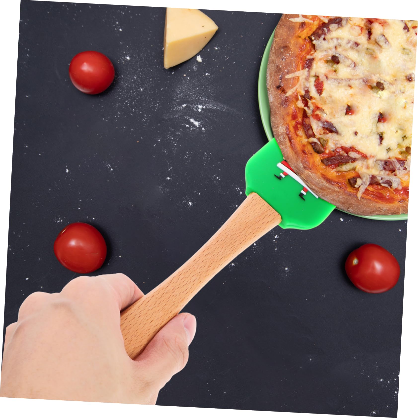 COLLBATH Spatole da Forno in Silicone Alimentare 5 Pezzi, Utensili da Cucina Professionali per Uso Domestico, Spatola per Panna Ergonomica per Preparazioni di Dolci e Cottura Natalizia