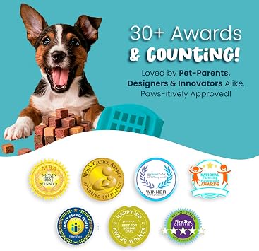 Food Cutter for Dog Treats, Bite-Sized Portion, 2-Pc Set, 1 Pack | Blue Squares dog treat cutter, bite-sized pieces for training rewards, portion control, BPA-free, dishwasher safe