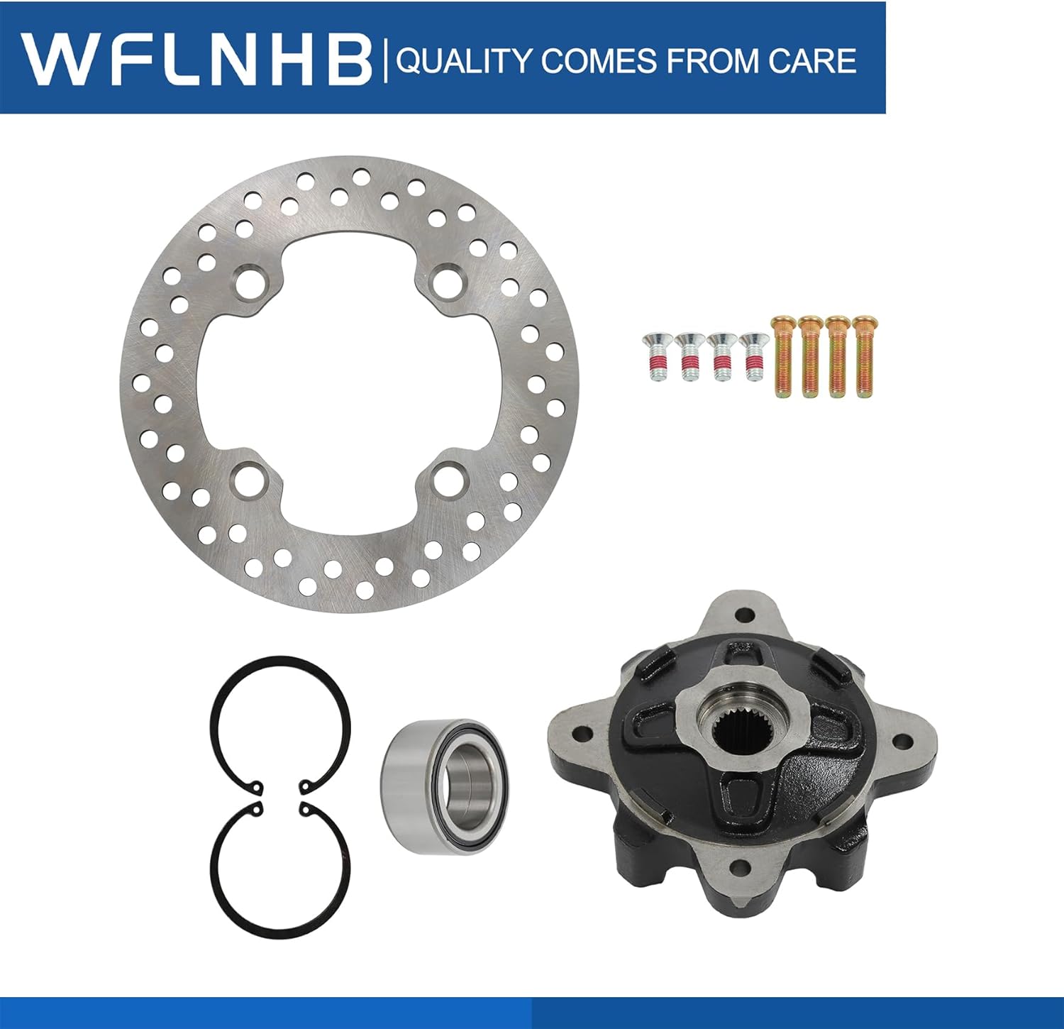 WFLNHB Front Wheel Hub Bearing Kit Replacement for 5137127 5137659 5137539 3514699 3514627 Replacement for Polaris RZR900 RZR800 RZR570 ACE570 ACE900
