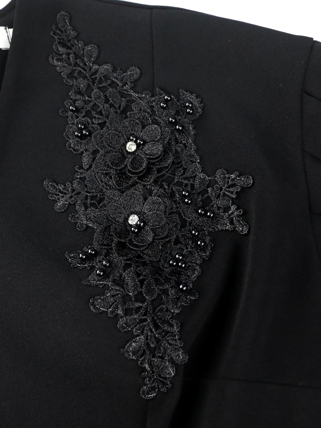 AOMEI Business Suit Sets for Women 2 Piece Outfits Floral Applique Peplum Tops Pencil Midi Skirt Set Formal Church Suits - Image 6