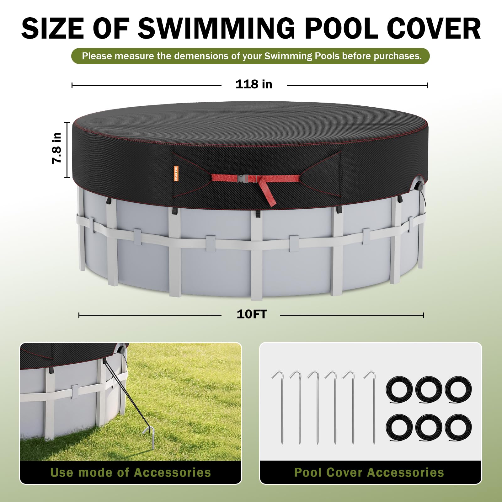 Intex 15.5' Durable Pool Ground Cloth For Above Ground Swimming - View #3