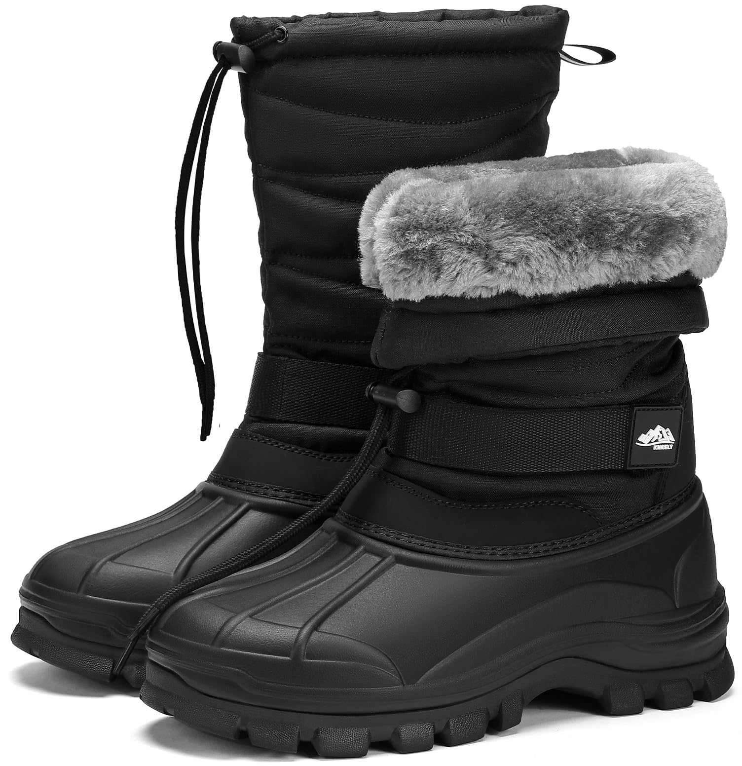 Kricely Bottes de Neige d'Hiver Homme Femme Imperméables Trekking Outdoor | Bottes confortables à doublure chaude, semelle antidérapante et imperméables, idéales pour la randonnée sur sols enneigé