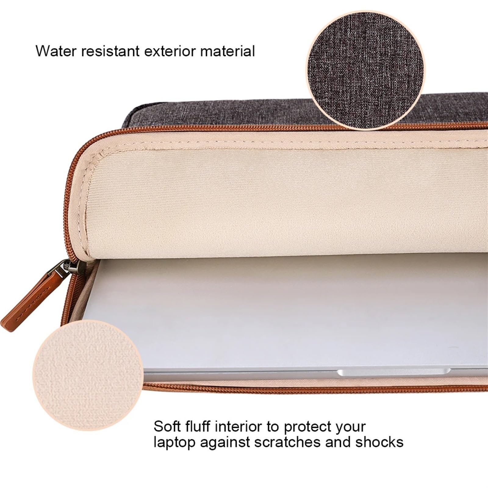 10 11 13 14 Custodia for Laptop da 15,6 Pollici Custodia in Tela Borsa for Tablet Proteggi la Custodia for Computer Custodia in Pelle Borsa Notebook(Brown,13-inch)