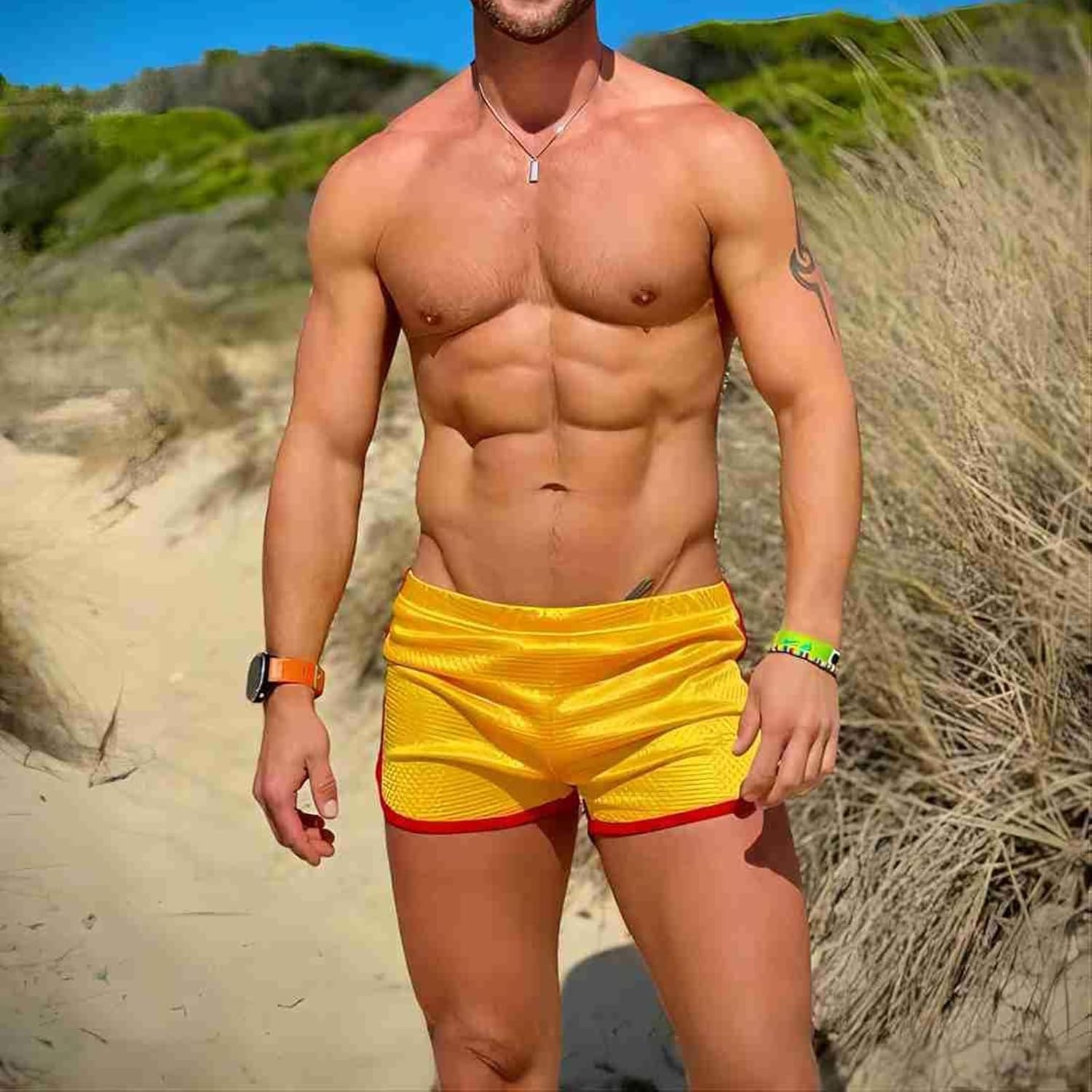 AIMPACT Mens Running Shorts Breathing Workout Gym Booty Short Shorts - Image 3