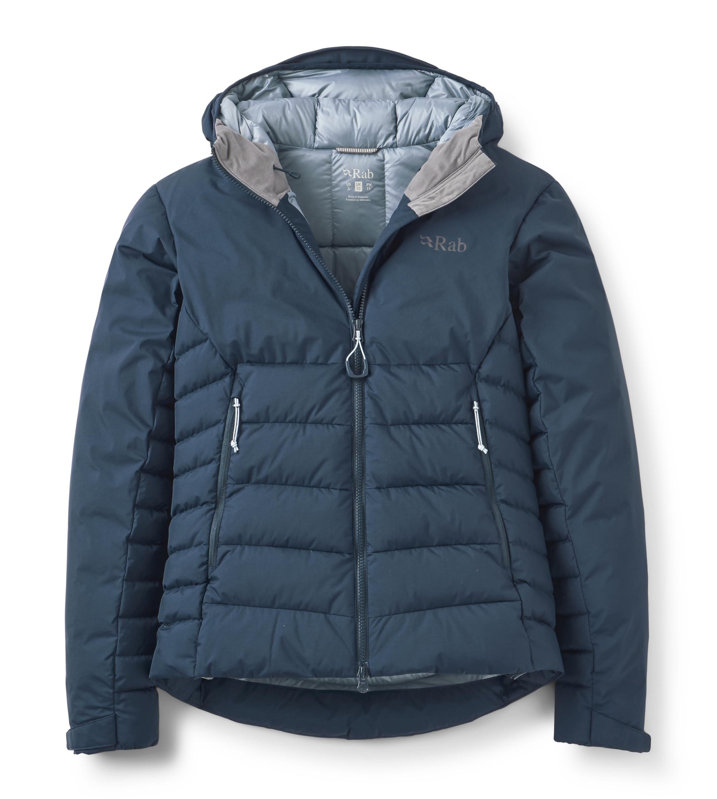 Rab Women's Tempest Blue Infinity Windstopper Hoody - Gtx Windproof Gore-Tex Down Jacket For Climbing & Mountaineering - Small