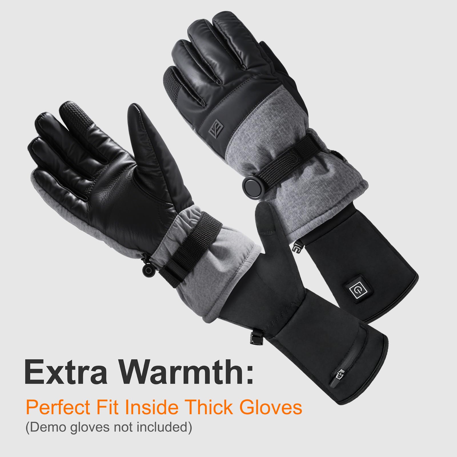 seenlast Guantes Calefactables Mujer Hombre, 7,4V 2200mAh*2 Guantes con Calefaccion con Batería Recargable, 3 Niveles de Calentamiento,Guante Calefactable Eléctricos con Pantalla táctil