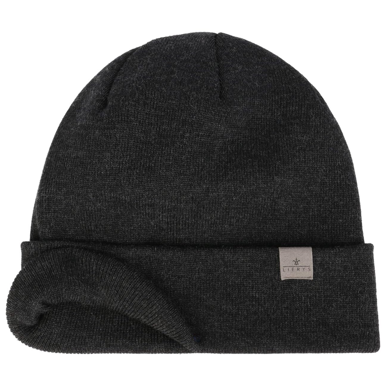 LIERYS Fine Merino czapka z mankietem Wyprodukowano w Niemczech Unisex Jesien Zima
