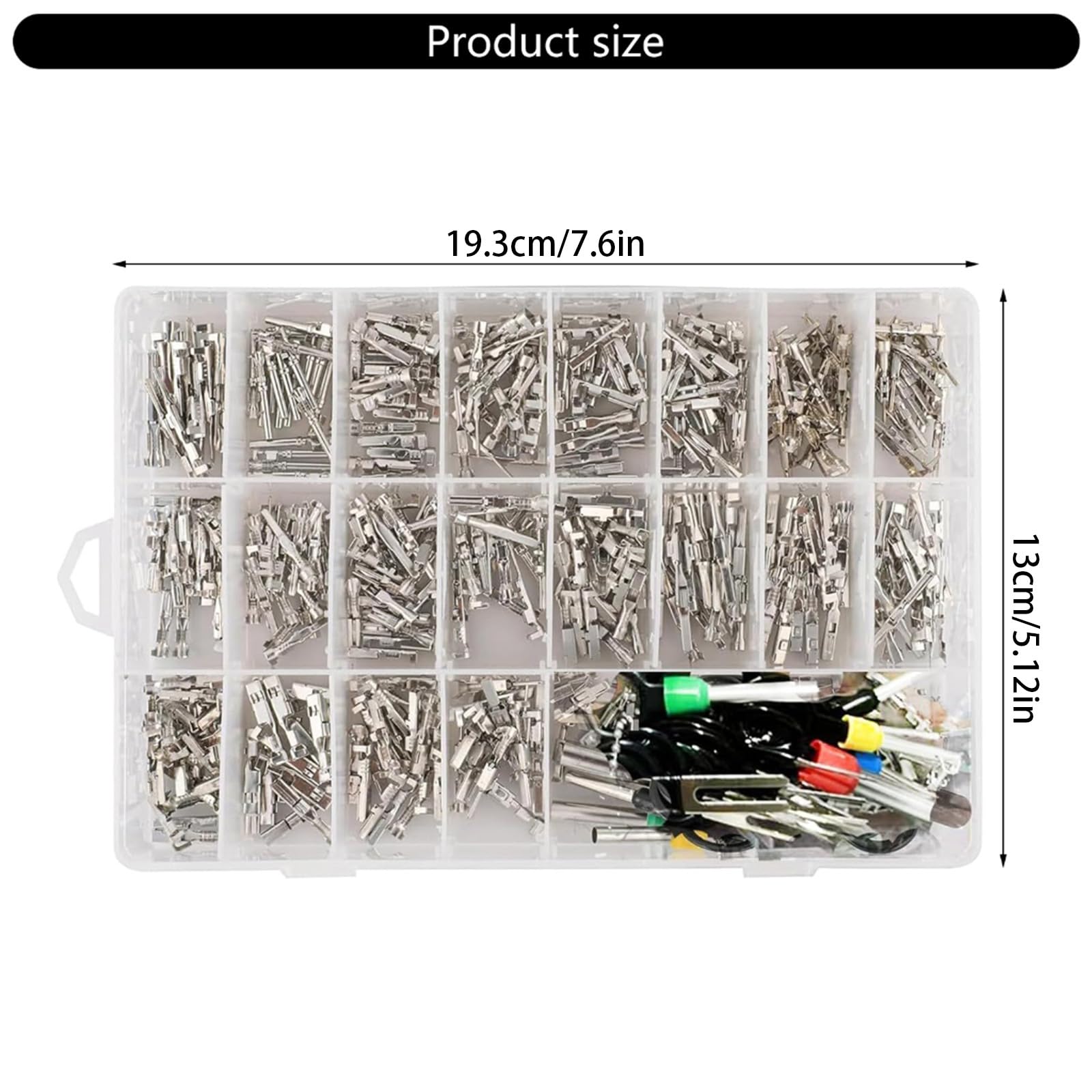 FSDSHGKDG 340 pieces Automotive Electrical Wire Connectors Assorted set Male Female crimps Pins Not Insulated Plugs with Box for Car - Image 3