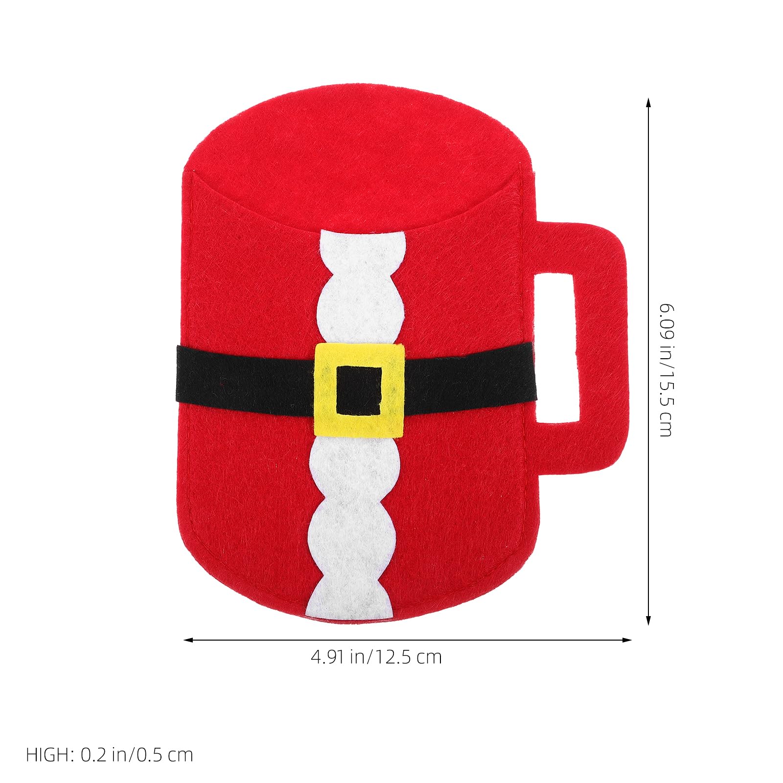 LUOZZY 4pcs Christmas Tableware Silverware Xmas Cutlery Bags Cup Shaped Tableware Pouch Silverware Bag Fork and Spoon Pouch