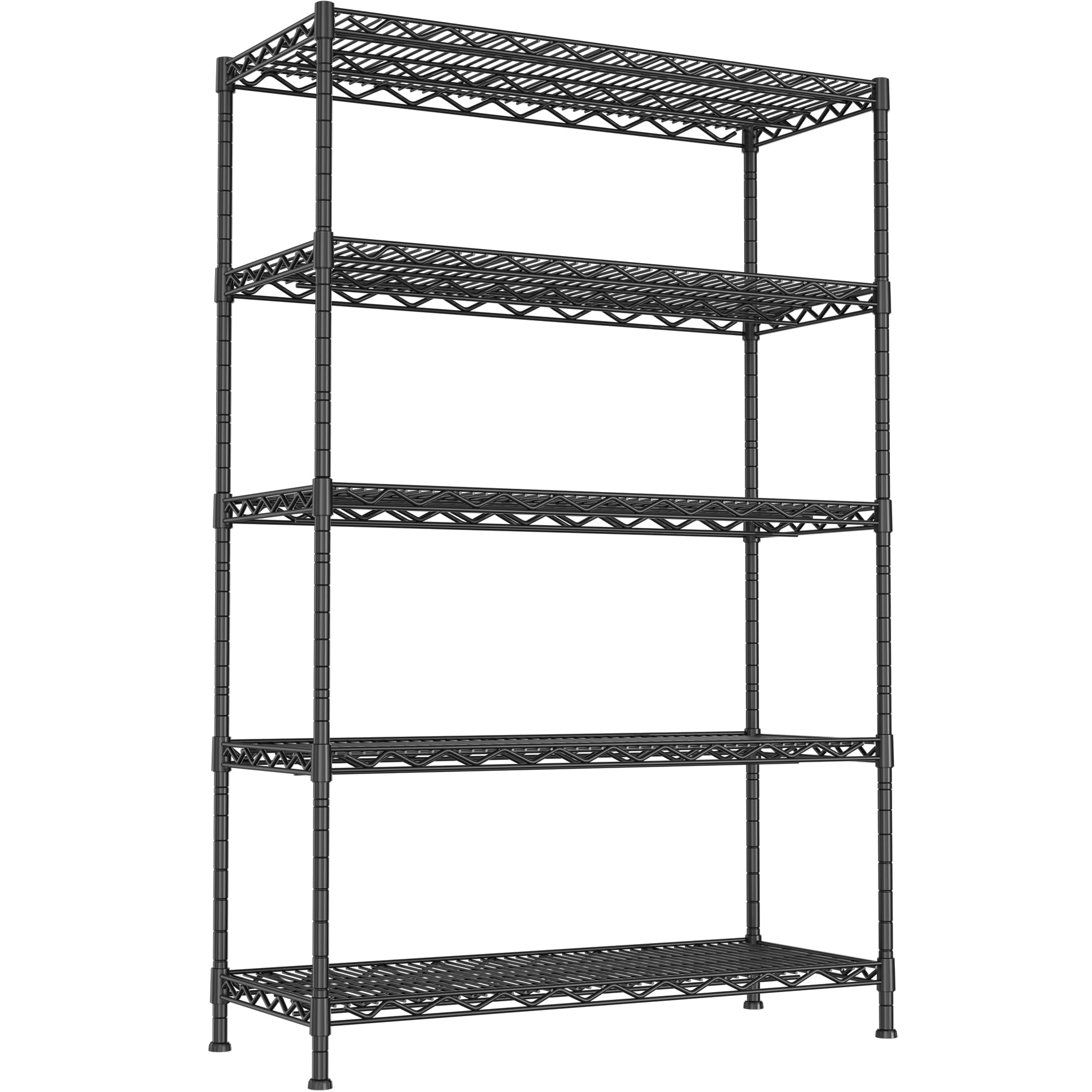 Snapklik.com : REGILLER 5-Wire Shelving Metal Storage Rack Adjustable