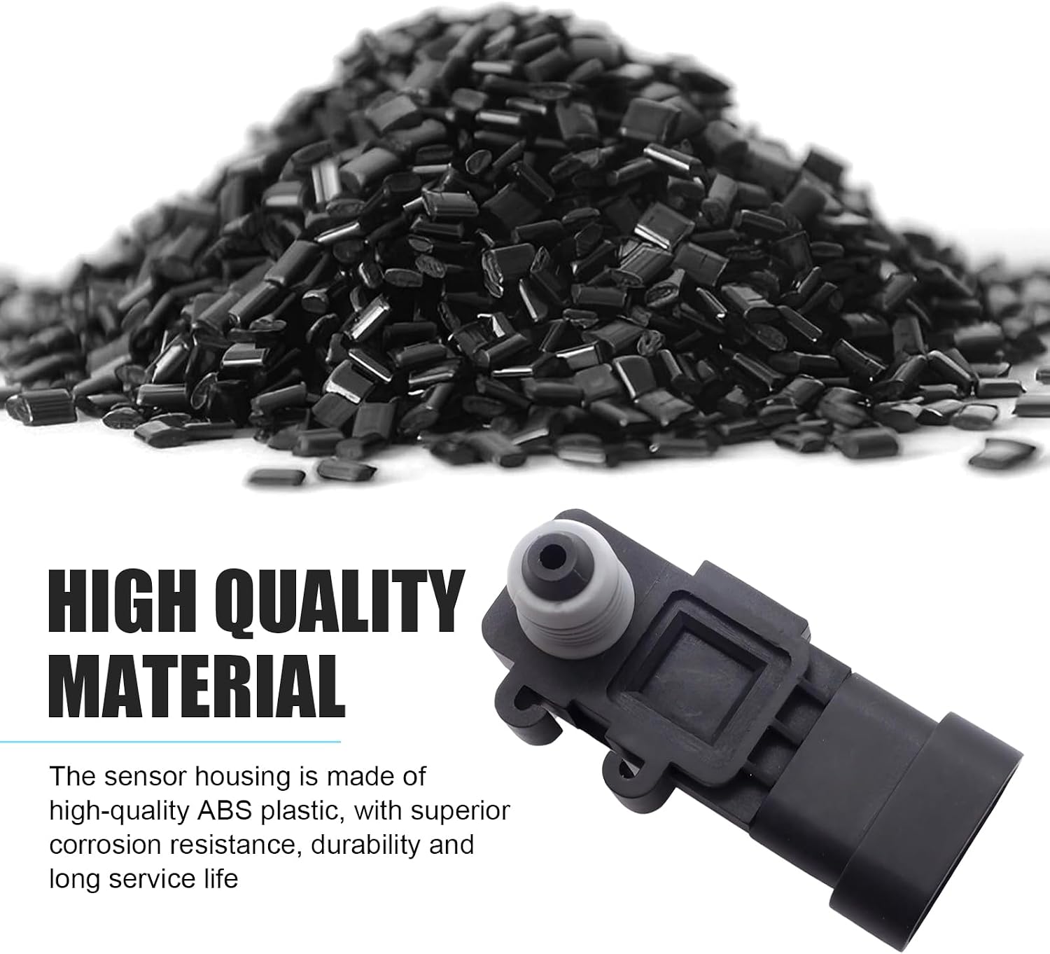 Fuel Tank Pressure Sensor, High Temperature Resistance Vapor Vent Port Tank Pressure Sensor, Replacement Number 16238399 9377680 09377680 16196060 Accessories, Suitable for Most Cars (Black)