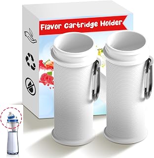 Flavors Cartridges Holder | Compatible with Popular Water Bottles | Single Design | For Flavor Replacement Storage (2-Pack)
