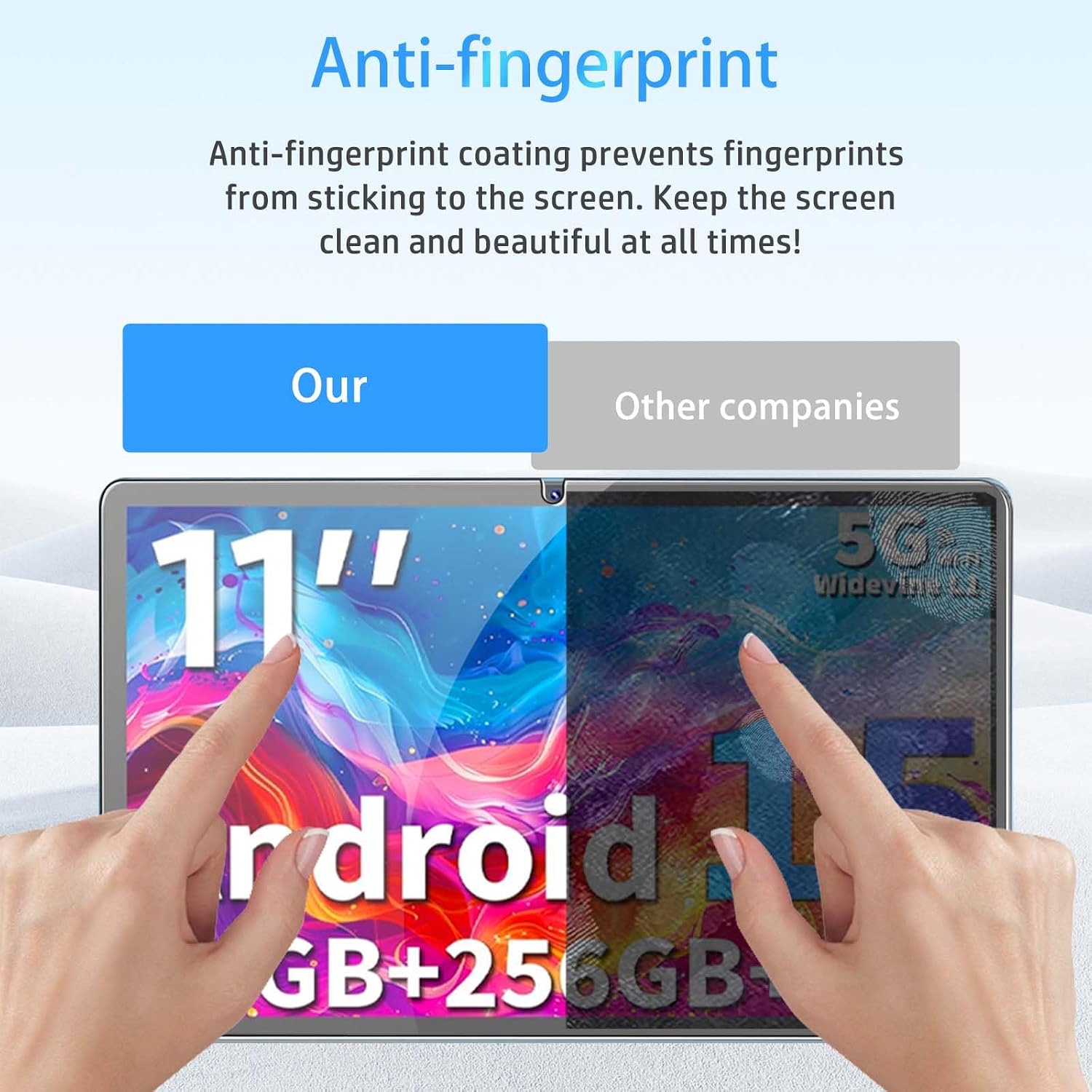 NOUKAJU Screen Protector for Relndoo/Suicoey/QDDQ P80 Tablet 11inch, HD Tempered Glass,9h Hardness,Scratch,Anti-Fingerprin,Tempered Glass Film Guard for Relndoo P80 Tablet[2 Pack] image 4
