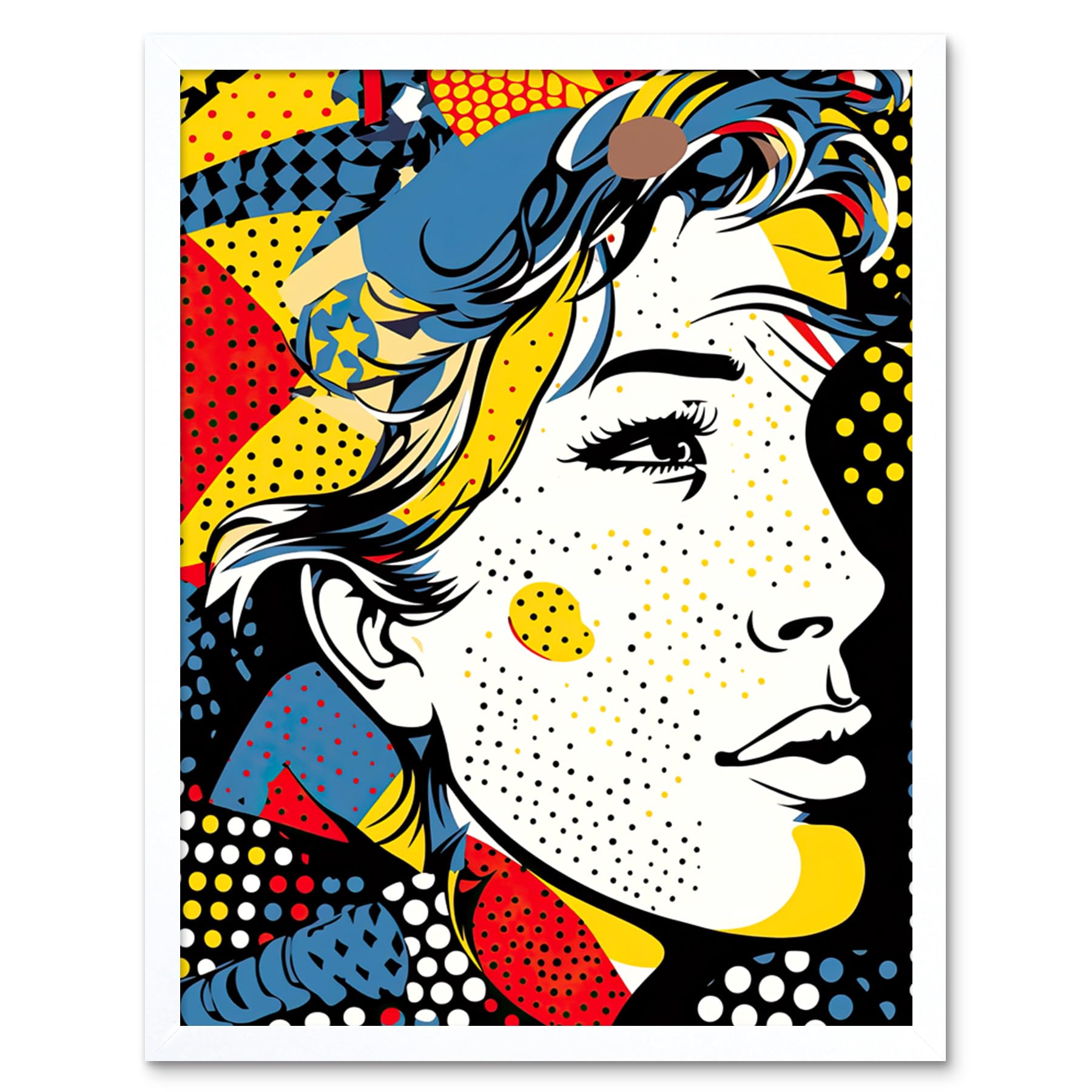 Amazon.com: Artery8 Man Portrait Halftone Patterns Comic