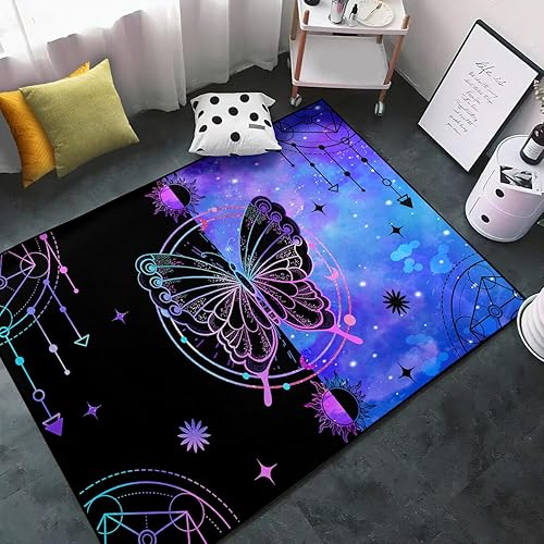 Vista 31 de Alfombras de Niñas Negras Afro para Sala de Estar Alfombras Moradas Dormitorio Decoración Mágica del Hogar Arte Música Niña Sofá Tapetes de Piso