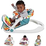 Fisher-Price Baby Portable Chair Deluxe Kick & Play Sit-Me-Up Floor Seat with Piano Learning Toy & Snack Tray for Infants to Toddlers