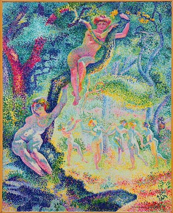 Tableaux Graffiti Art Mural la Clairière d'Henri Edmond Cross Impression Moderne 60x90cm