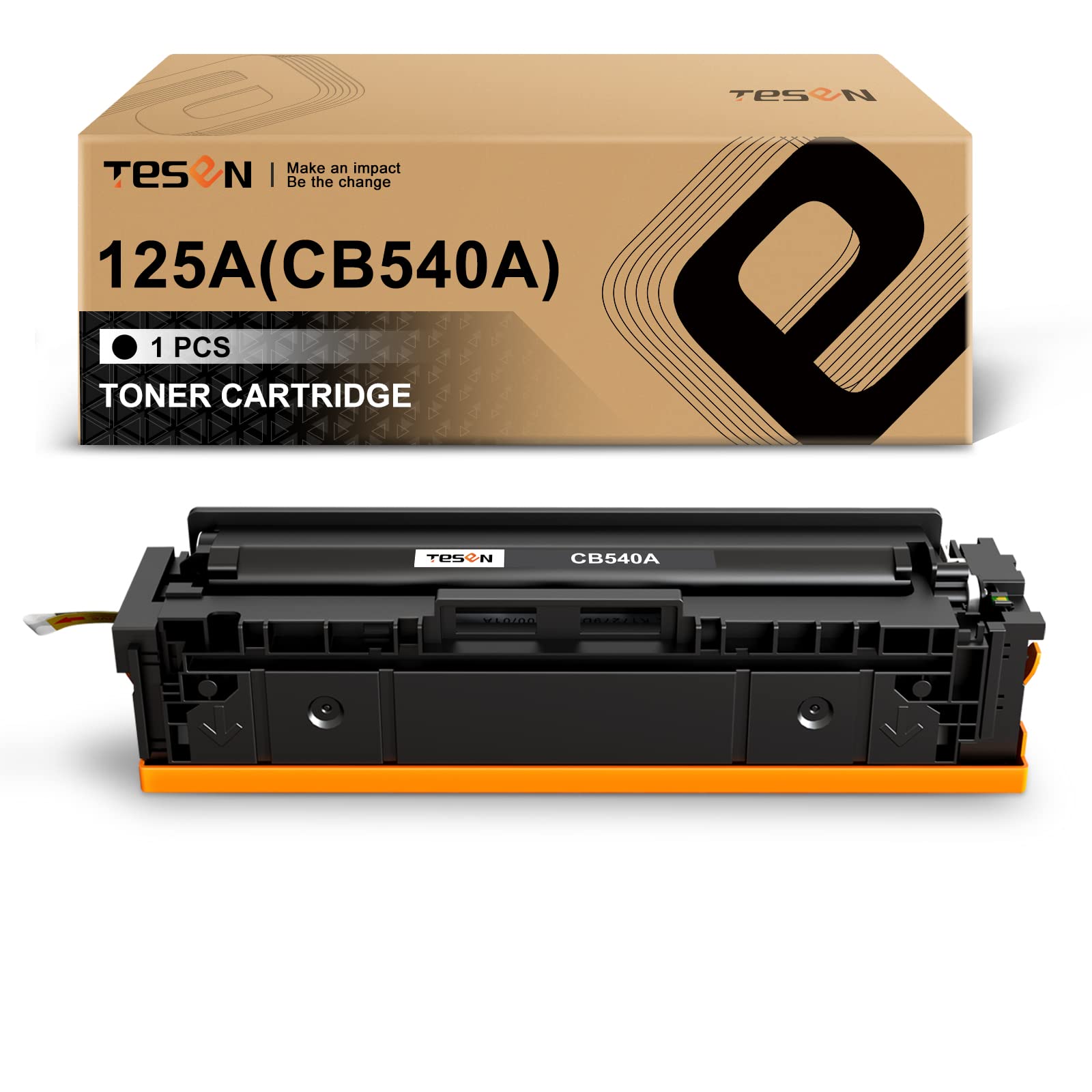 TESEN125A CB540A Remanufactured Toner Cartridge Replacement for HP 125A CB540A for HP Color CM1312 CM1312nfi CP1215 CP1515n CP1518ni Printer Black 1 Pack