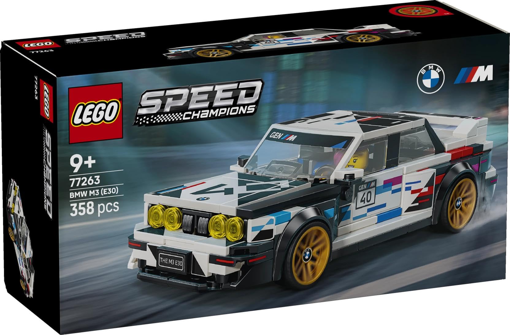 LEGO Speed Champions BMW M3 (E30) - Voiture Jouet - Maquette avec Minifigurine Collector de Pilote - Idée de Cadeau d'anniversaire dès 9 Ans pour Garçon ou Fan de Sport Automobile 77263