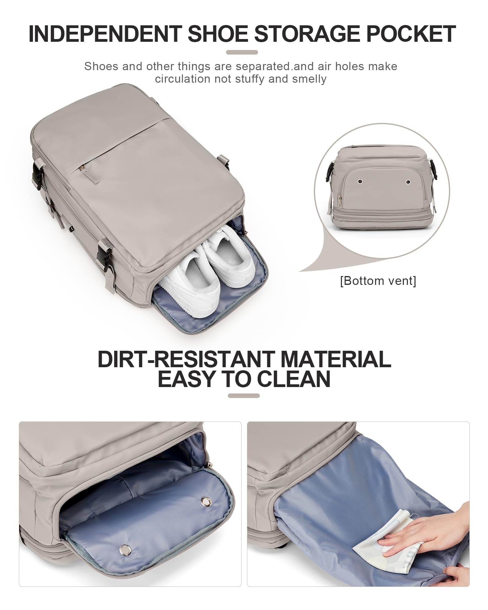 SZLX Zaino Ryanair 40x20x25 Bagaglio a Mano zaino Borse da Cabina per Easyjet 45x36x20 Zaino da Viaggio donna con porta ricarica USB, Borsa da Viaggio aereo Zaino Computer Impermeabile Casual Daypack