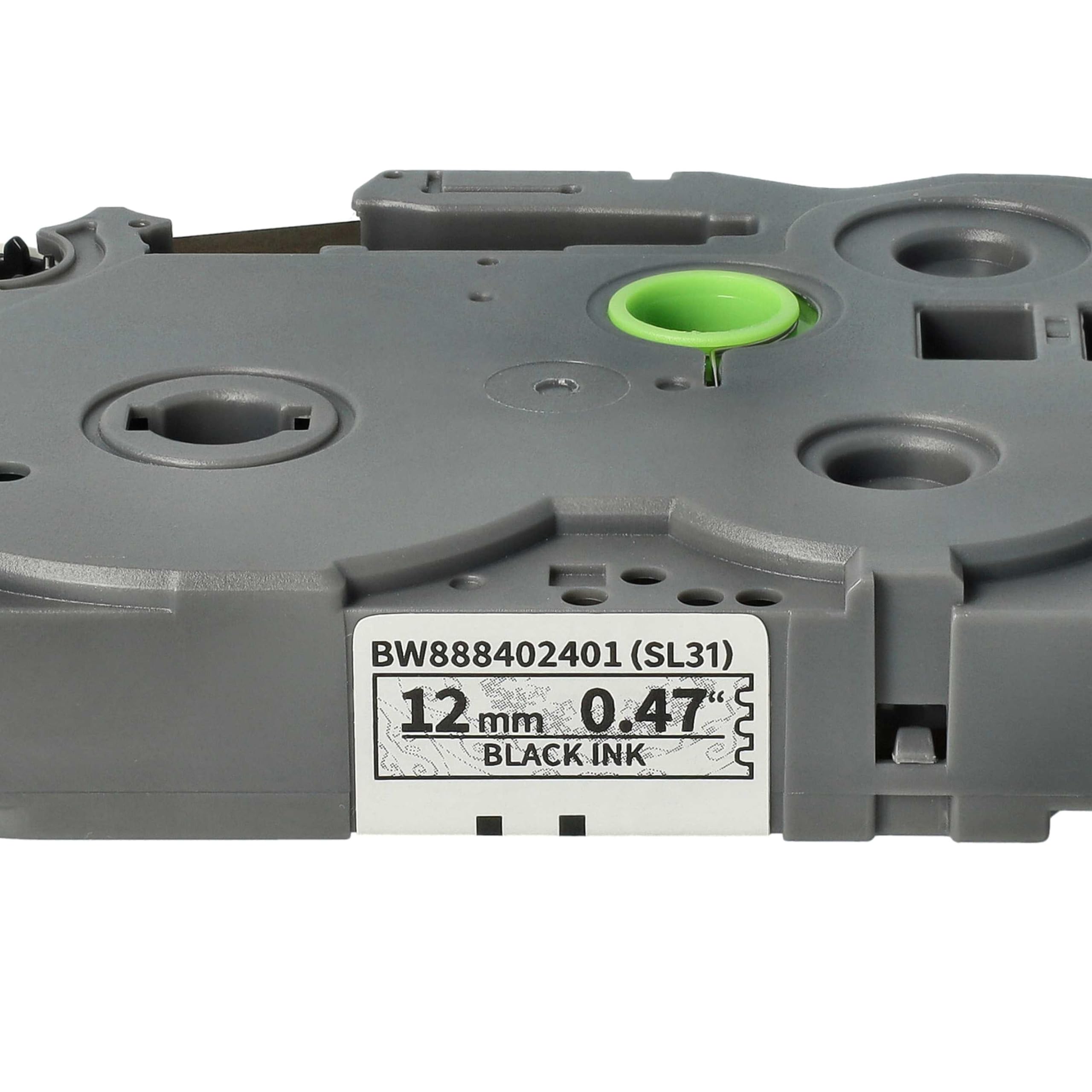 vhbw 1x Label Tape Compatibel met Brother PT 9600, 9400, 9200PC, 9500
