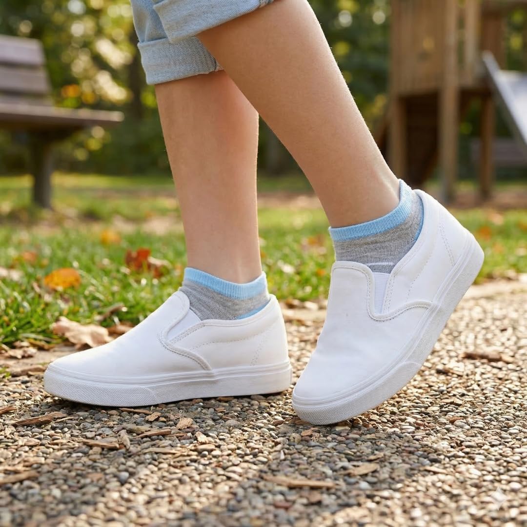 12 Pares - Calcetines Tobilleros Niño - Calcetines Niño - Calcetines Cortos Niño – Transpirables y hechos de Algodón - 3