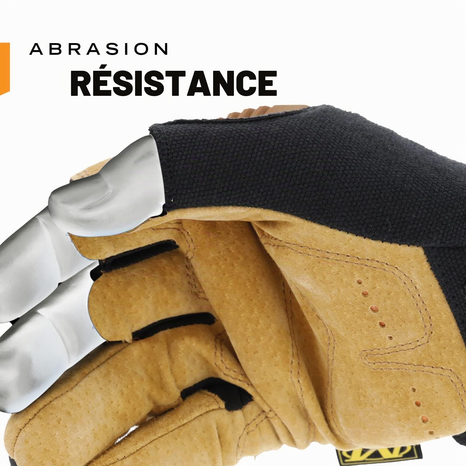 Mechanix Wear Leather M-Pact Framer Gants, (Medium, Marron/Noir)