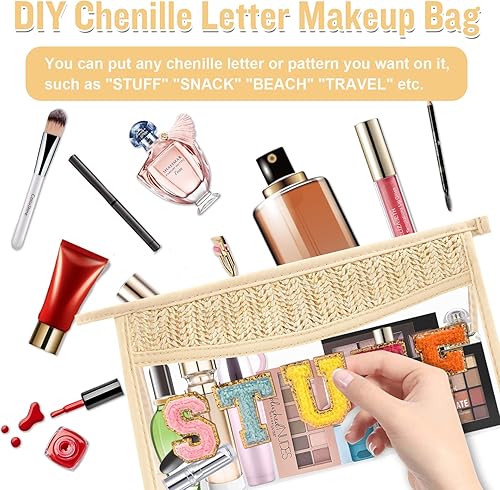 Miniatura 7 de izuzta Bolsa de maquillaje transparente boho para mujeres y niñas, Claro