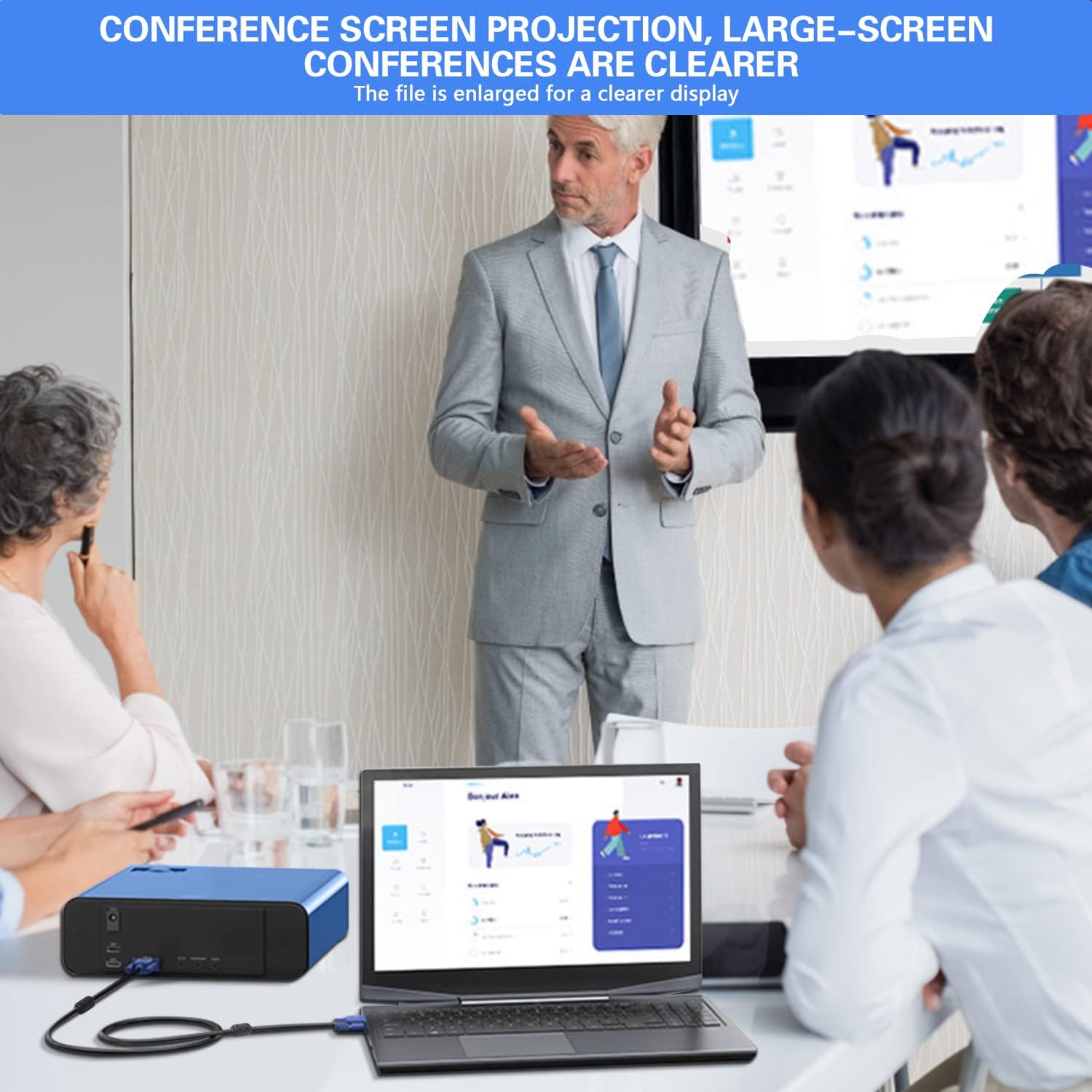 PASOW VGA to VGA Monitor Cable 1 Pack + VGA Cable 10 Pack - 3 Feet