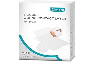 Wound Care Dressing with Silicone Layer For Non-Adhering, Fast Healing