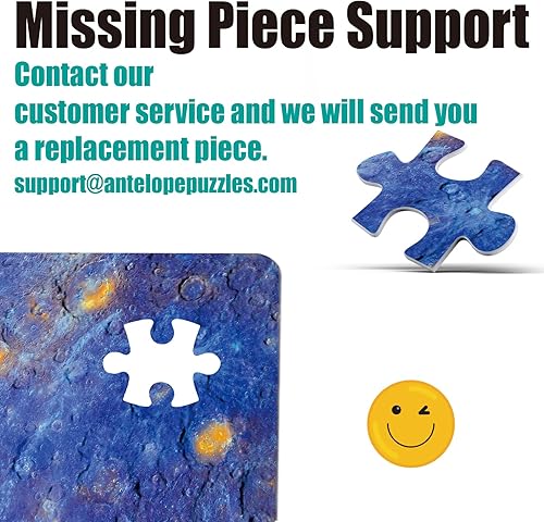 Miniatura 8 de Antelope - Rompecabezas de mercurio de 1000 piezas para adultos, rompecabezas de planeta espacial con círculo redondo, sistema solar, alta