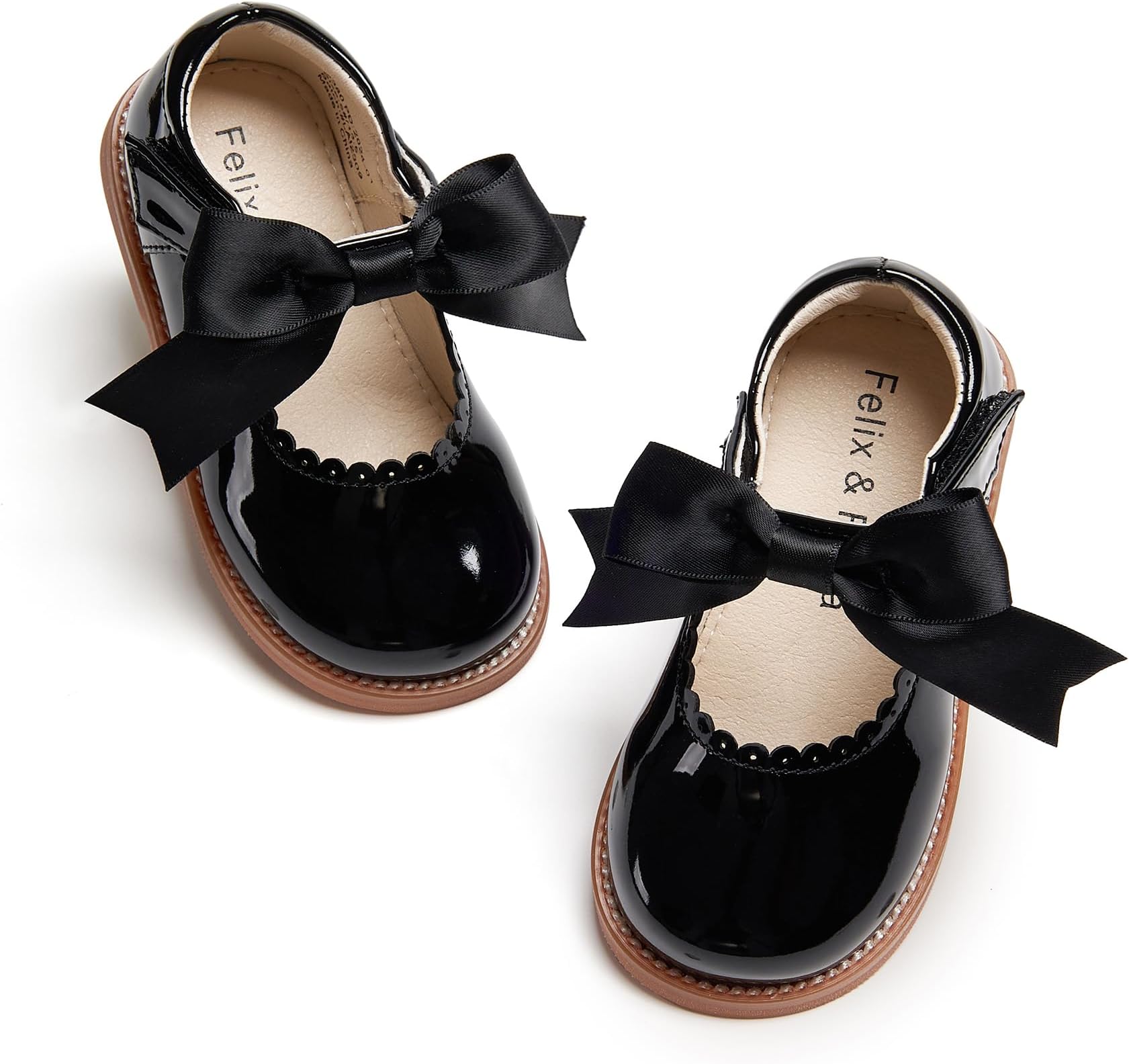 Felix & Flora Toddler Little Girl Mary Jane Dress Shoes - Ballet Flats for Girl Party School Shoes.