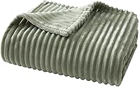 Vista 7 de Geniospin Fleece Throw Blanket, 280GSM Extra Soft Lightweight Blanket with Strip, Plush Fuzzy Cozy Blankets and Throws for Couch, Bed, Sofa Cozy
