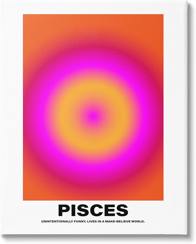Stupell Industries Funny Pisces Astrology Canvas Wall Art by House of Lulu
