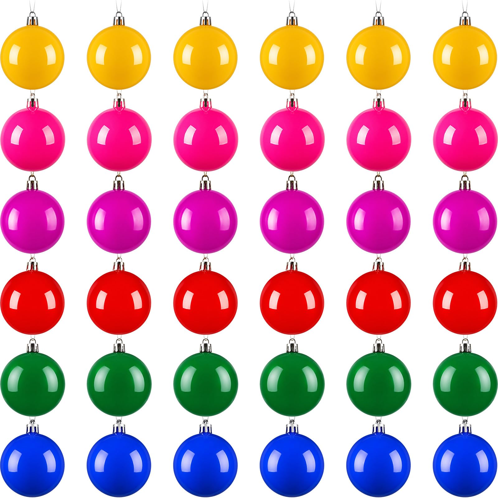 Bbto 36 pezzi 6,1 cm ornamenti a sfera di Natale in plastica lucida