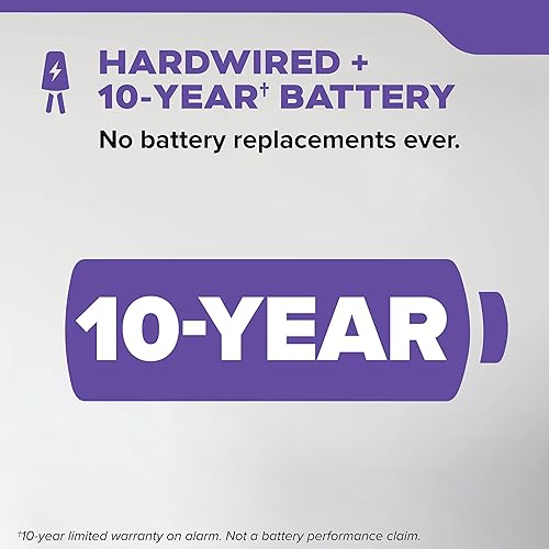 Miniatura 3 de Kidde - Detector de humo y monóxido de carbono con cable, batería de reserva de 10 años, indicadores de luz LED de advertencia interconectables