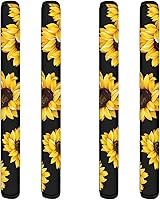 Vista 11 de Fundas para manija de puerta de refrigerador con flores marrones, 4 piezas, funda para manija de refrigerador, protector de decoración hecho a mano