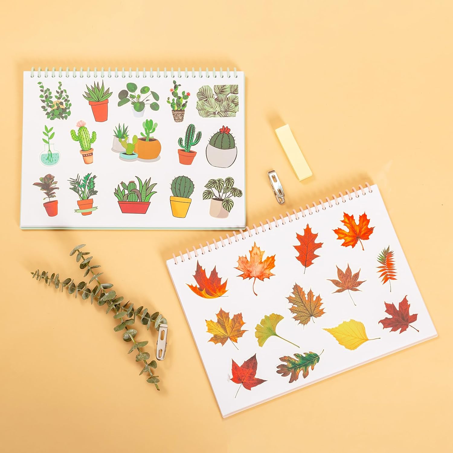 A4 Reusable Blank Sticker Collecting Book Sticker Album Storage (Green image 4