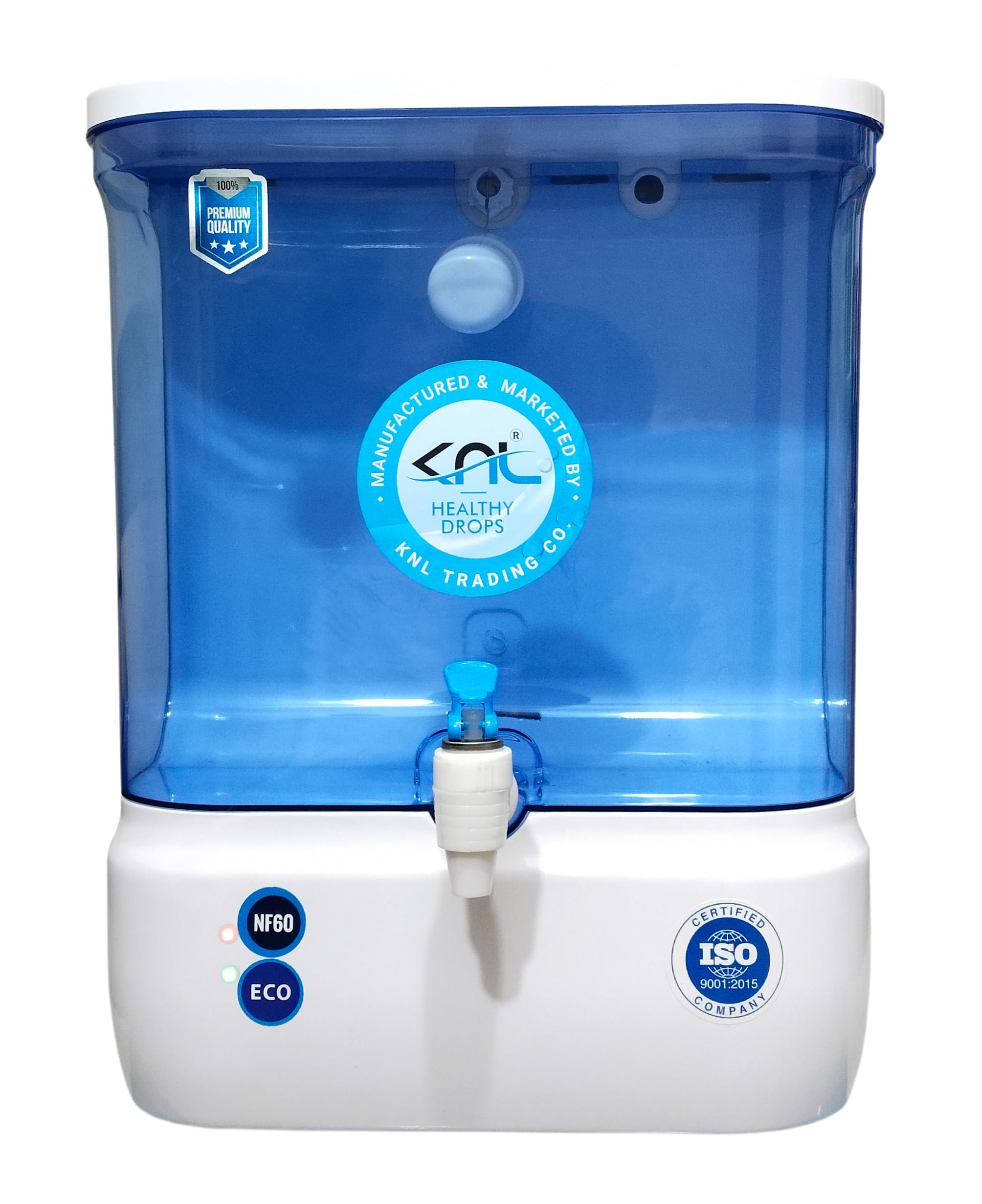KNL Eco NF60, Nanofiltration/NF + SS UV water purifier (Blue & white), 9 ltrs storage tank, retains minerals without TDS controller/adjuster, better than RO water purifier (For TDS 350 to 600))-image-29