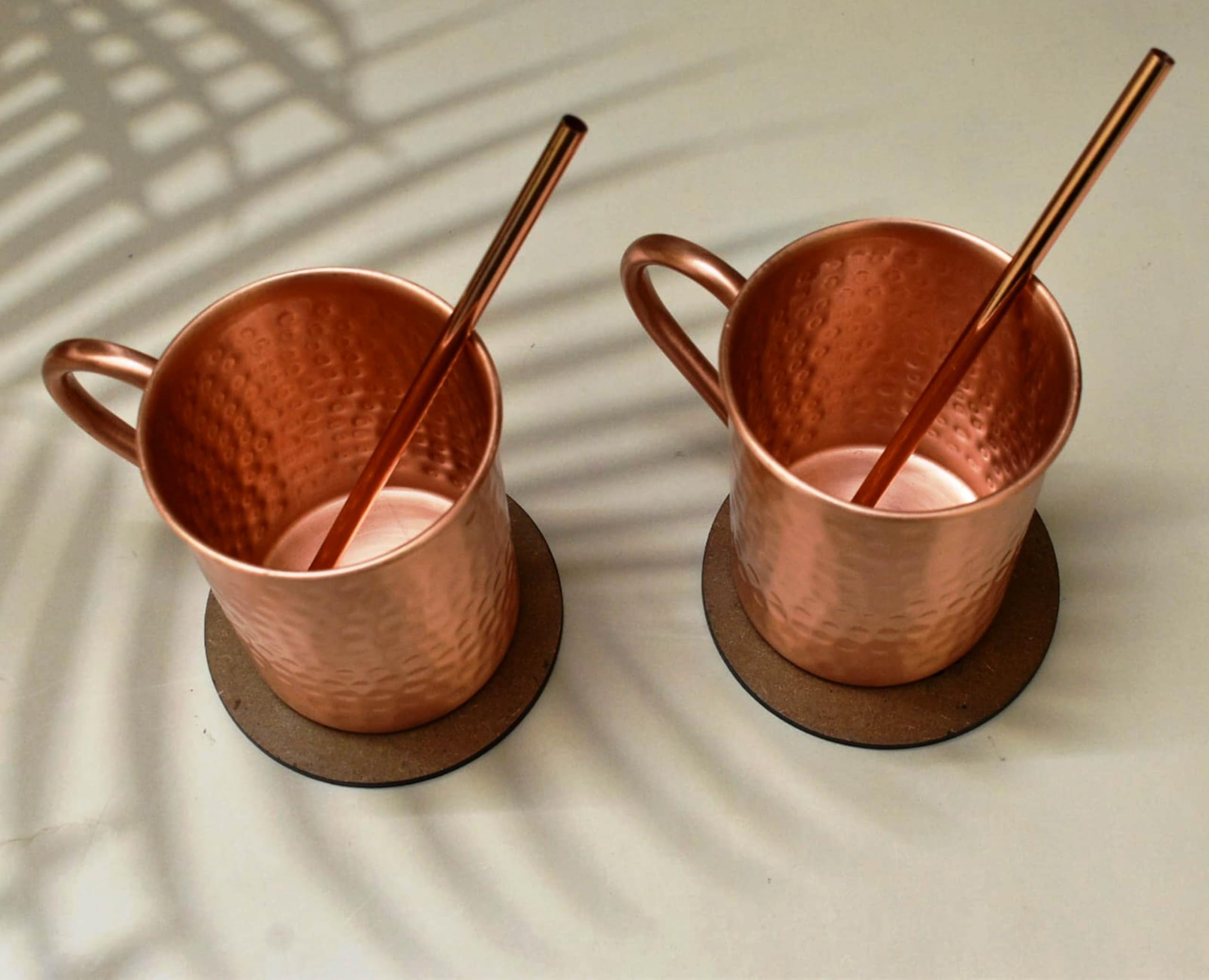 India House - Hammered Moscow Mule Cup Set, 16 oz, Copper_hammered_2, 16 0z - Image 3