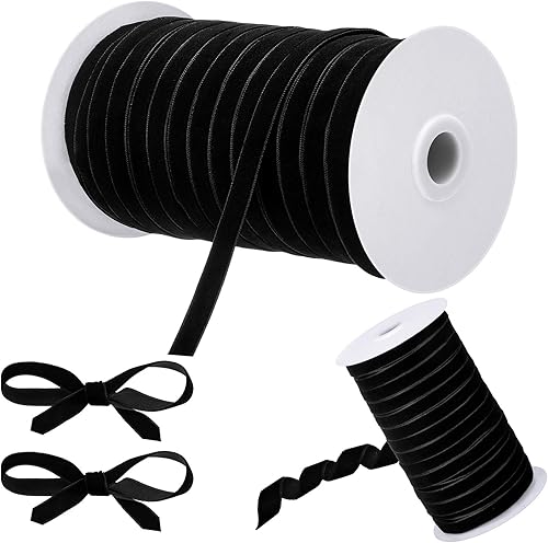 Miniatura 106 de Chuangdi 3/8 pulgadas, 60 yardas, cinta de terciopelo azul verde azulado de Navidad, cintas anchas de terciopelo vintage para adornos de árbol