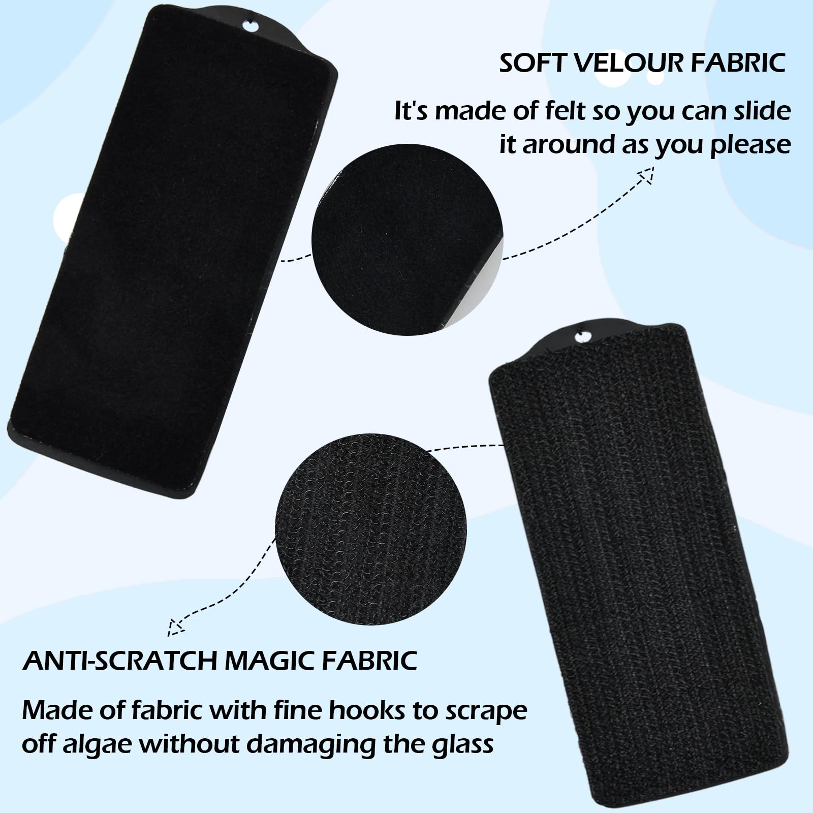 Dewocke Fish Tank Magnetic Glass Cleaner, Aquarium Magnetic Brush, Scrubber Clean Brush - Image 3
