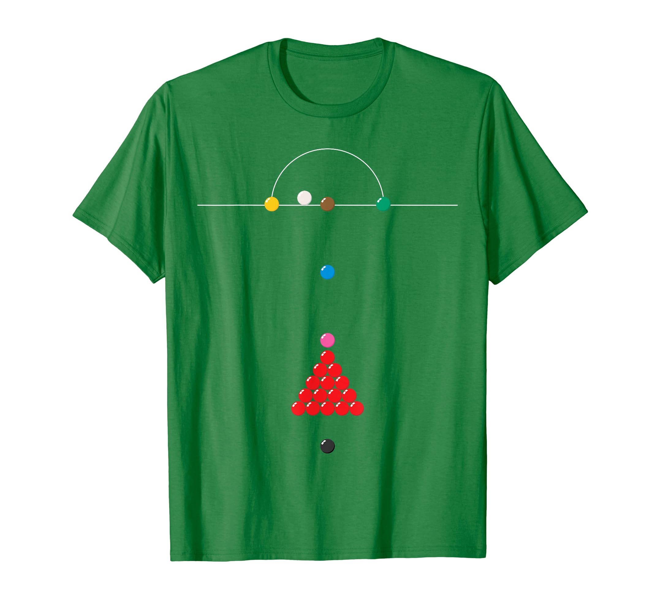 Snooker | Pool | Billiards | Cue Sport Tees Unisex Adult Green Snooker Table T-Shirt, Small