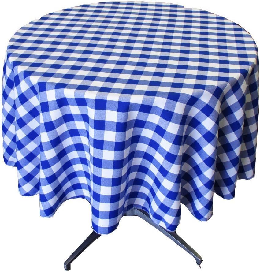 Round 72 Checkered Tablecloth by Ks Linens Ideal as an