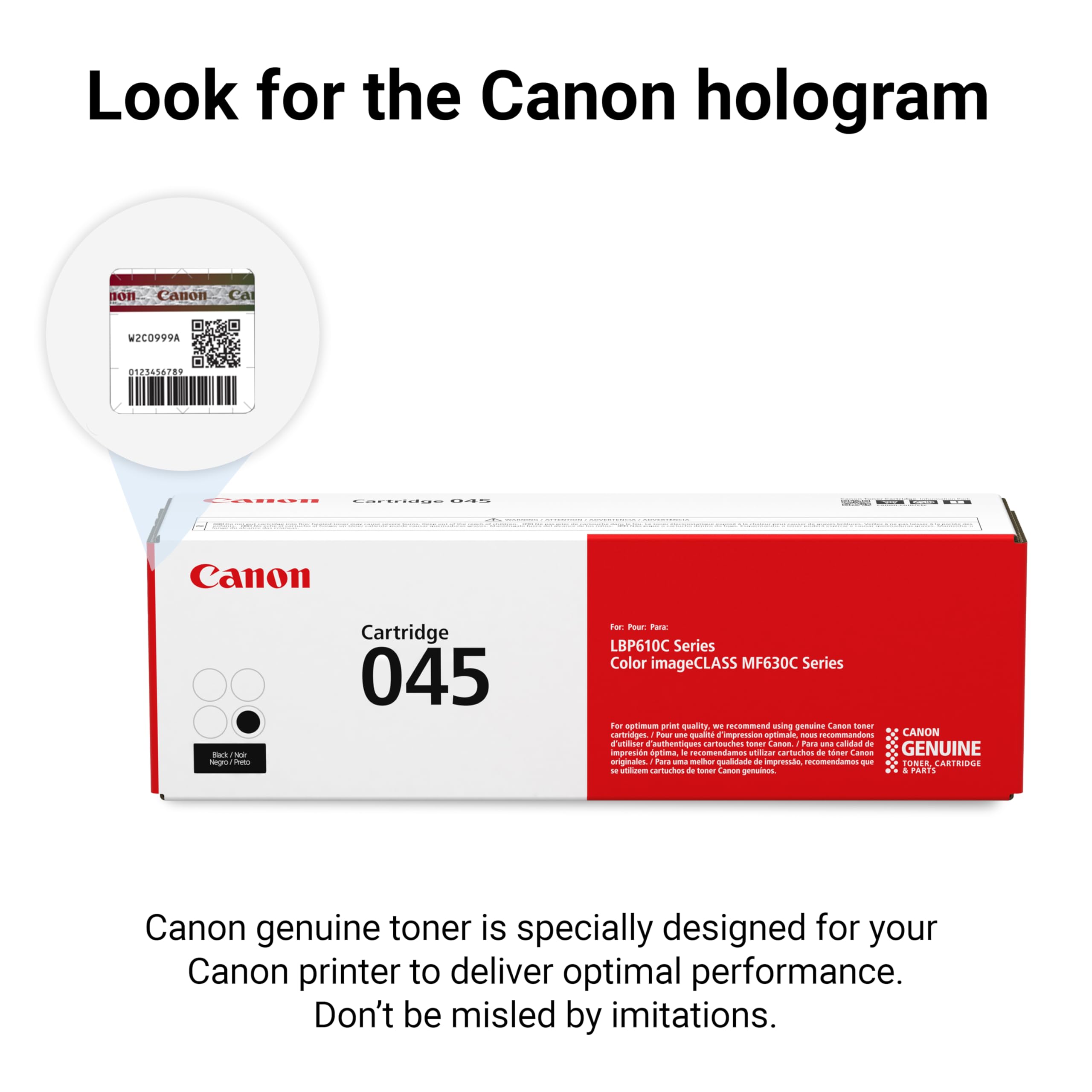 Amazon.com: Canon Genuine 045 Black Toner Cartridge