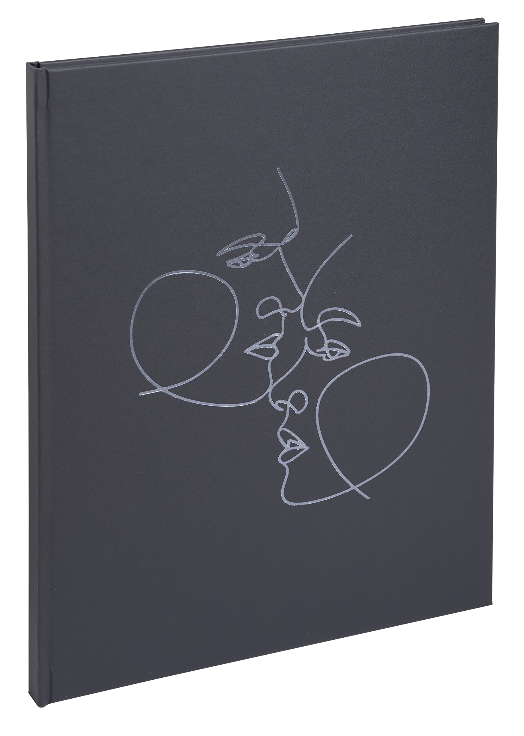 Exacompta - Ref. 47688E - 1 Guestbook 100 pages silver edge Art - Black, matte black, vertical - Image 2