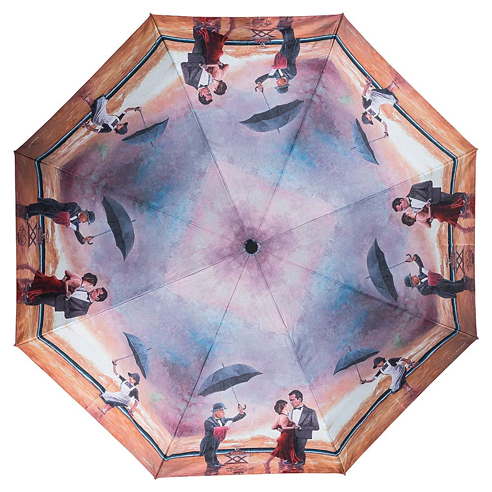 VON LILIENFELD parasol kieszonkowy Theo Michael Hommage to the Singing Butler art wiatroodporny automatyczne otwieranie-zamykanie stabilny lekki kompaktowy
