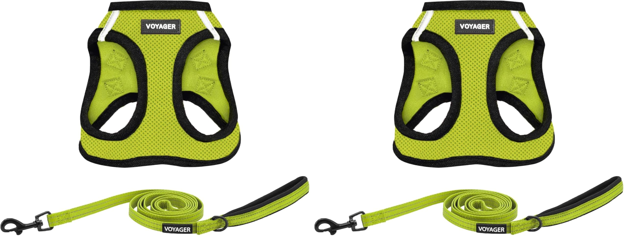 Voyager Step-in Air All Weather Mesh Harness Reflective Dog 5 ft Leash Combo Neoprene Handle for Small Medium