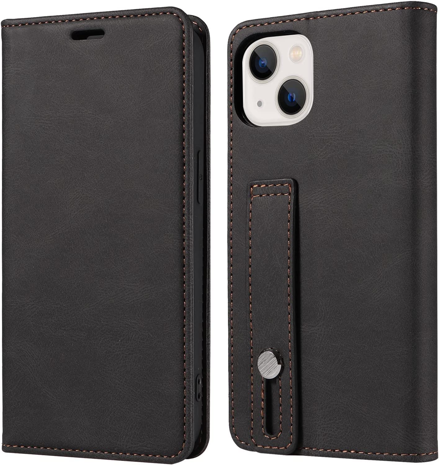 Étui iPhone 13 Mini en cuir pour visionner vos vidéos les mains libres
